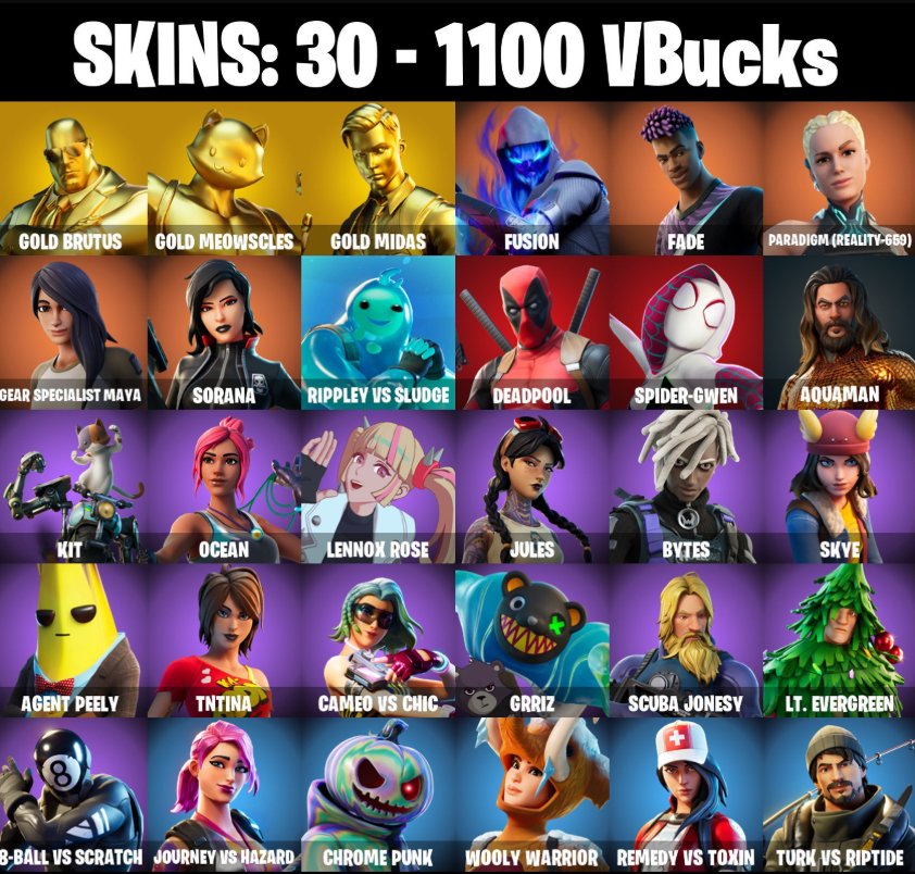 💎 30 скинов | 🌟 Fortnite аккаунт
