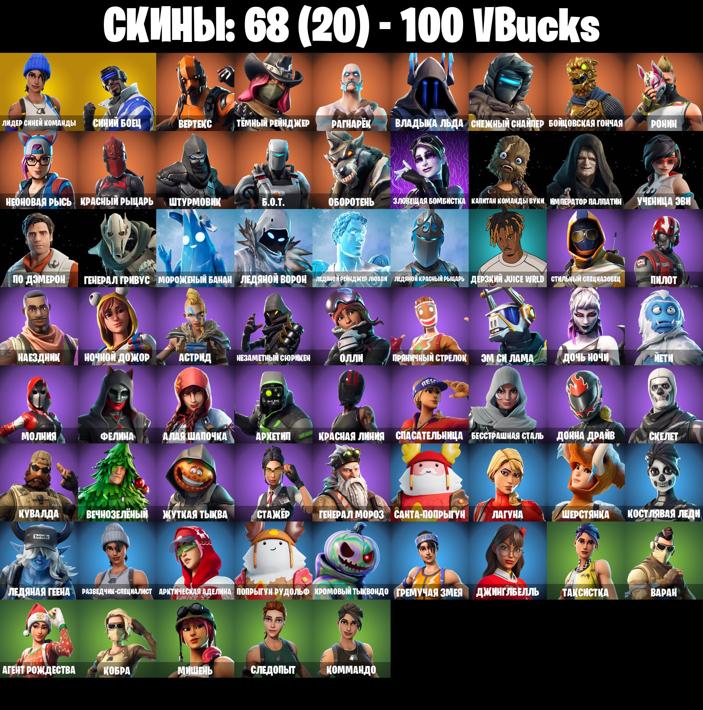 🎨 68 skins | 🌟 Fortnite account