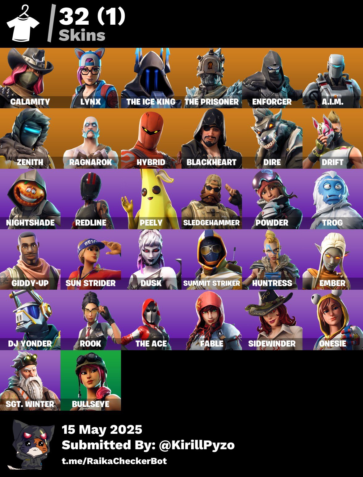 💖 32 skins | 🌟 Fortnite account
