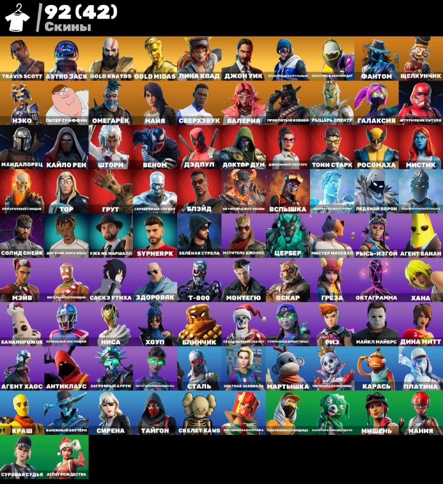 🎨 92 skins | 🌟 Fortnite account