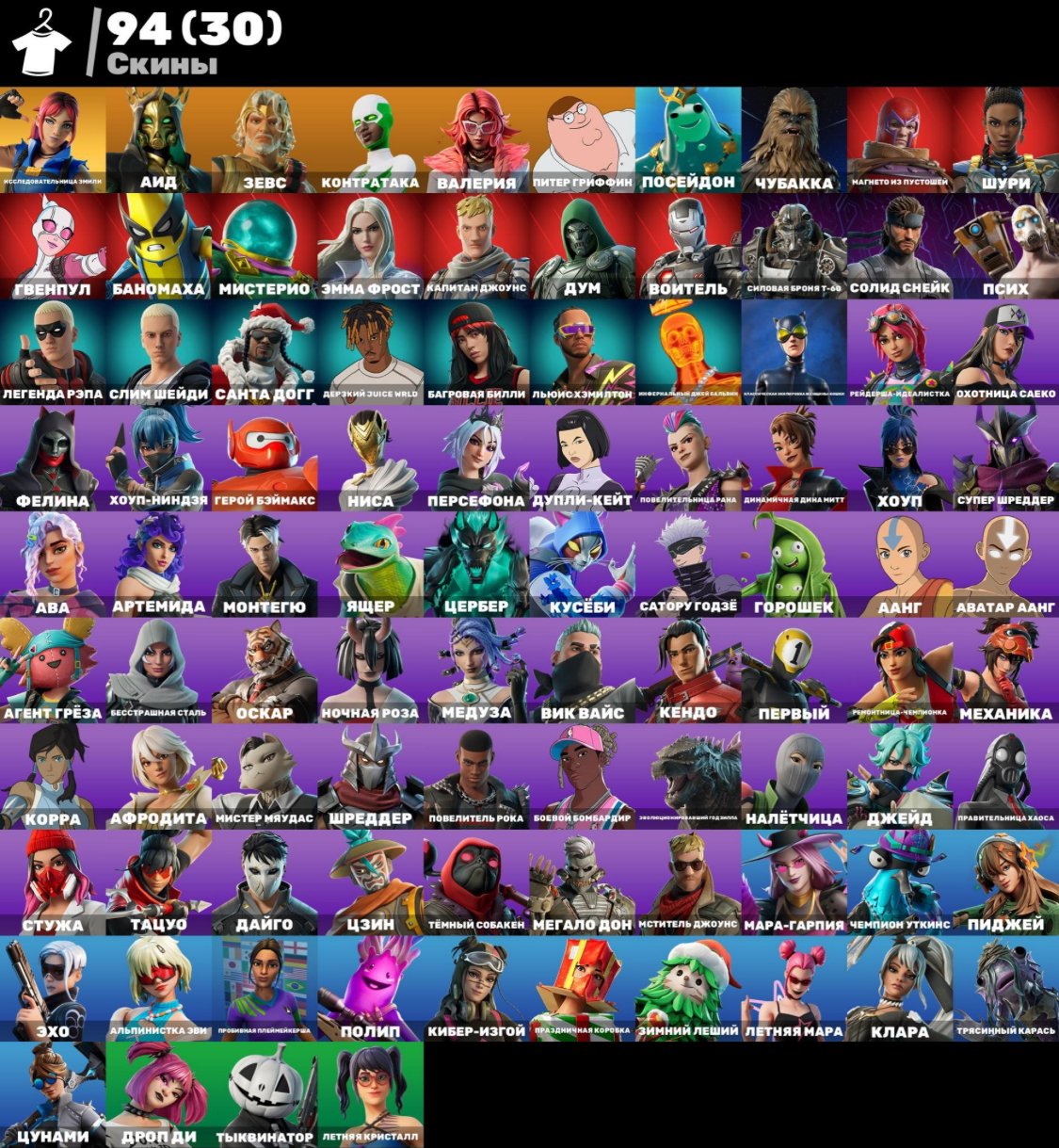 💫 94 skins | 🌟 Fortnite account