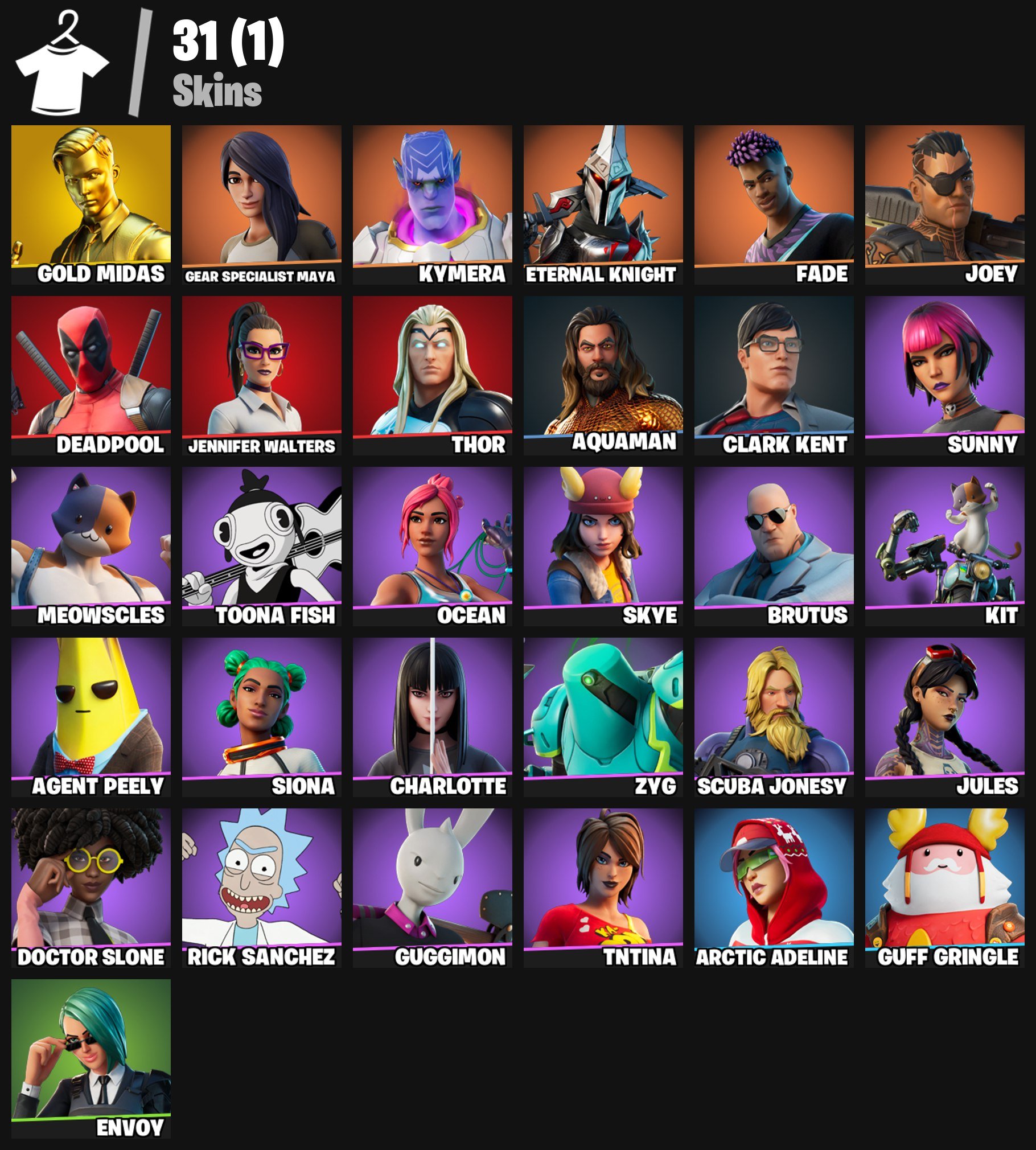 💥 31 скин | 🌟 Fortnite аккаунт