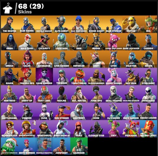 💎 68 skins | 🌟 Fortnite account