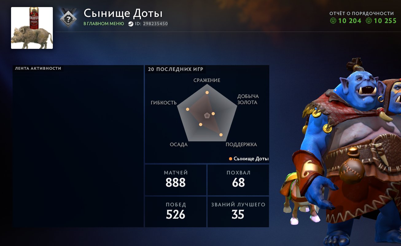 🏅 MMR 5800 | 🕒 917 часов | 🛡 10204