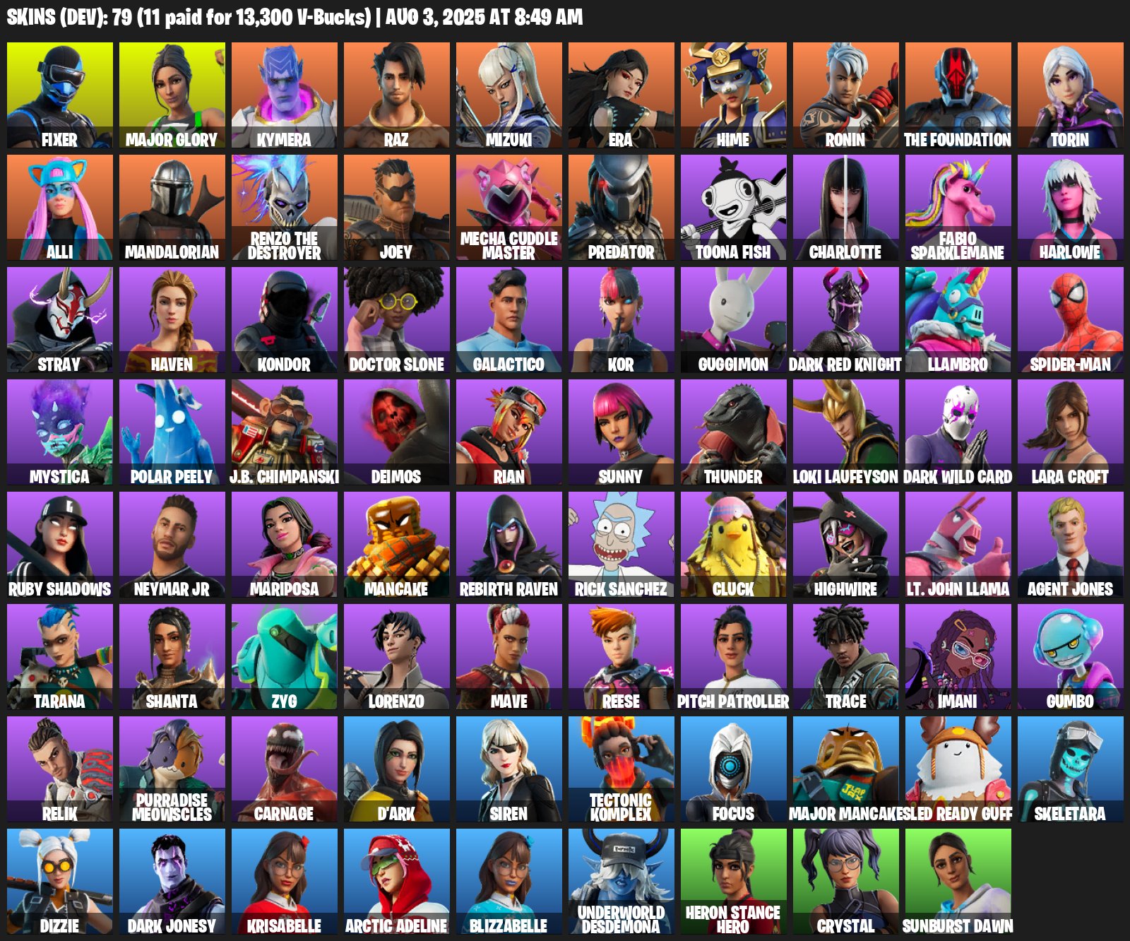 🌟 79 скинов | Fortnite аккаунт с доступом к смене почты