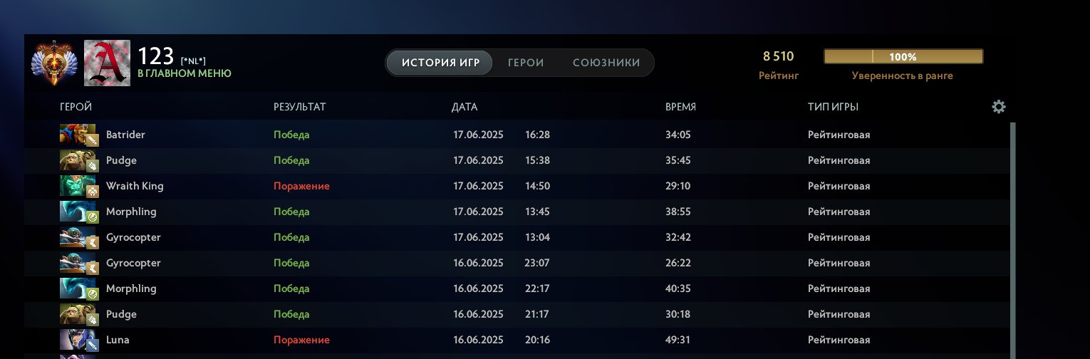 🏅 MMR 8510 | 🕒 3000 часов | 🛡 11000