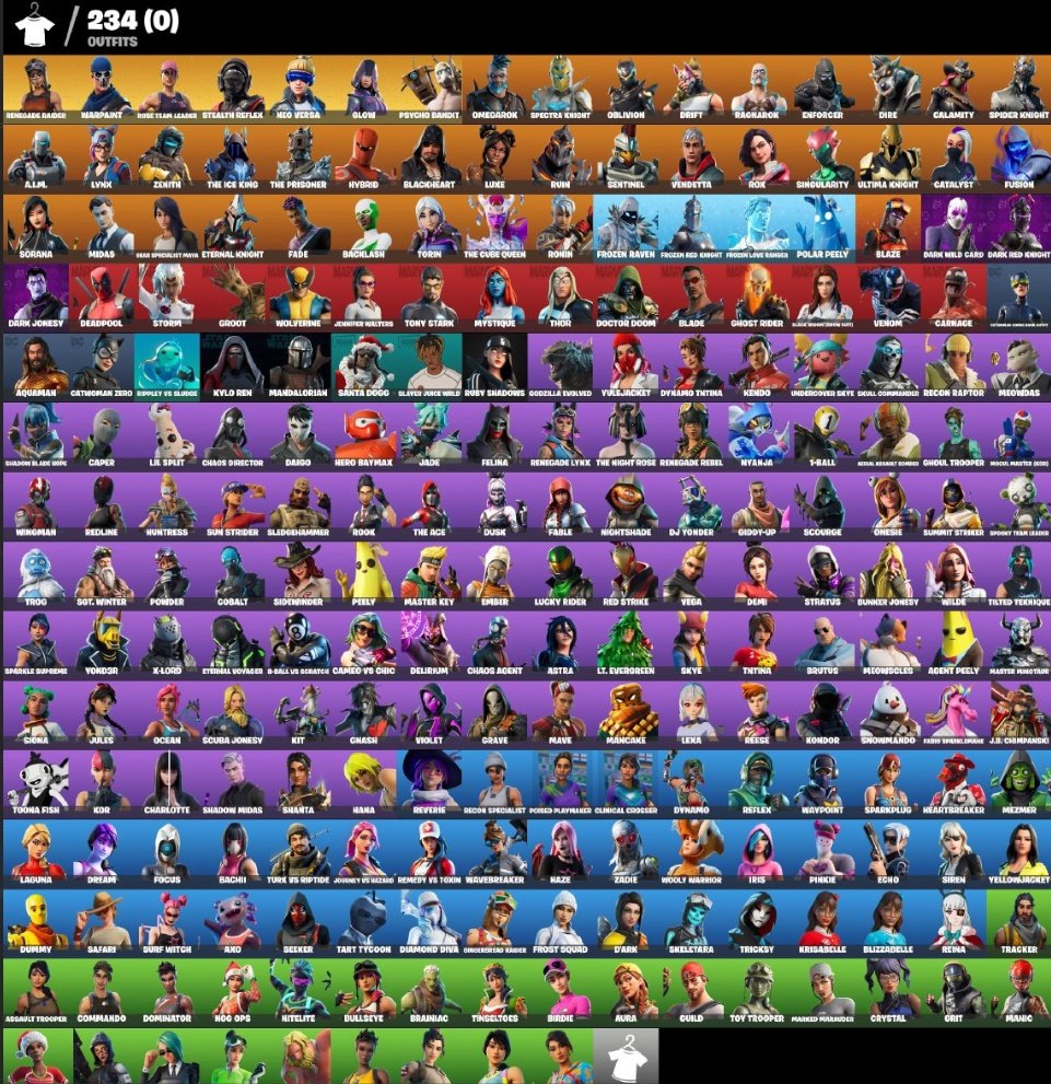 🎨 234 скина | 🌟 Fortnite аккаунт
