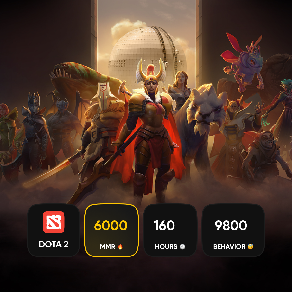 🏅 MMR 6000 | 🕒 160 часов | 🛡 9800