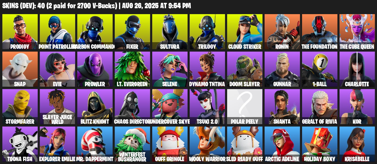 💖 40 скинов | 🌟 Fortnite аккаунт