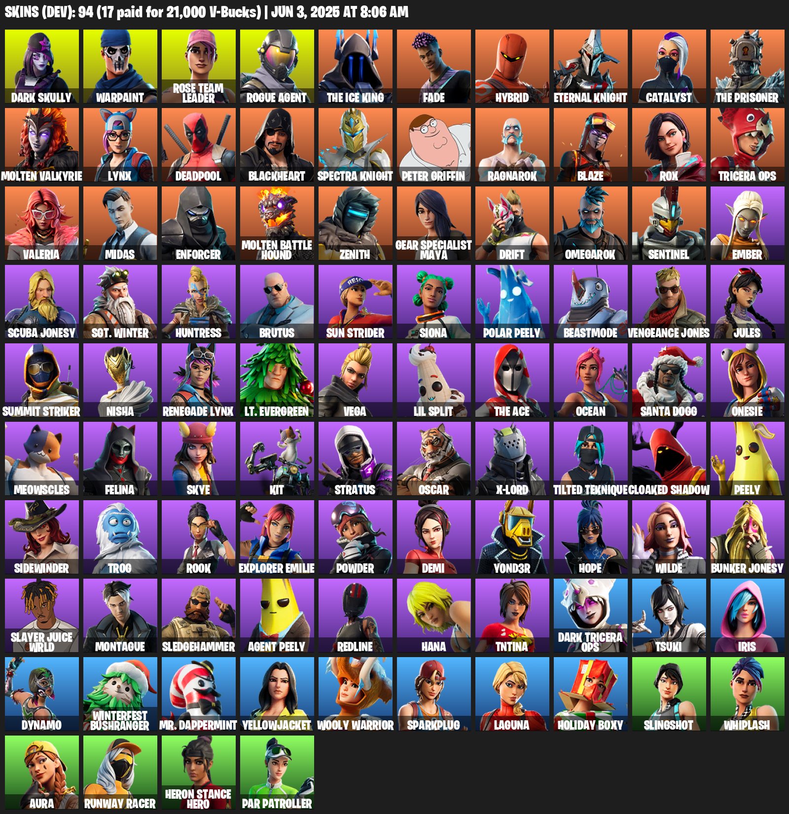 💖 ЛИЧНЫЙ АККАУНТ 52 СКИНА | 🌟 Fortnite аккаунт