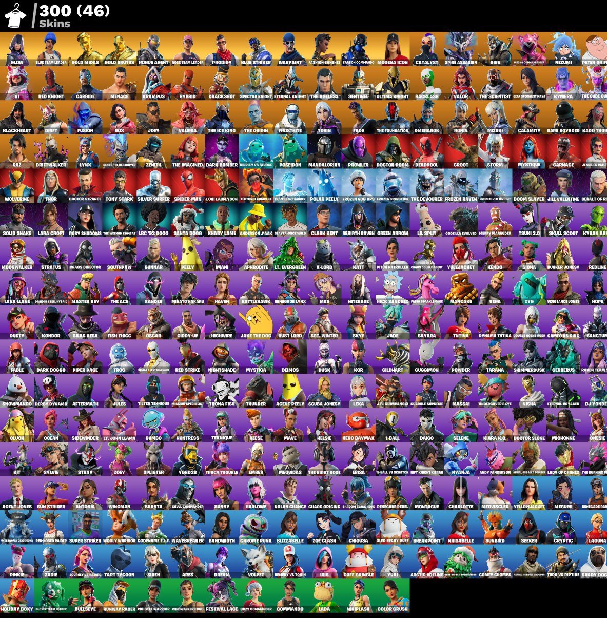 🎨 300 скинов | 🌟 Fortnite аккаунт