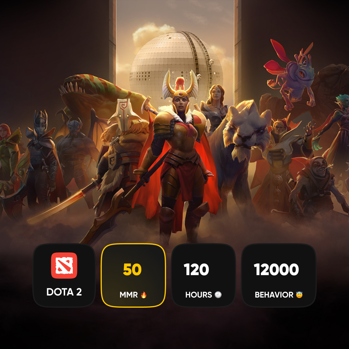 🏅 MMR 1 | 🕒 120 hours | 🛡 12000