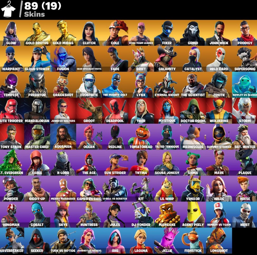 🎨 89 скинов | 🌟 Fortnite аккаунт