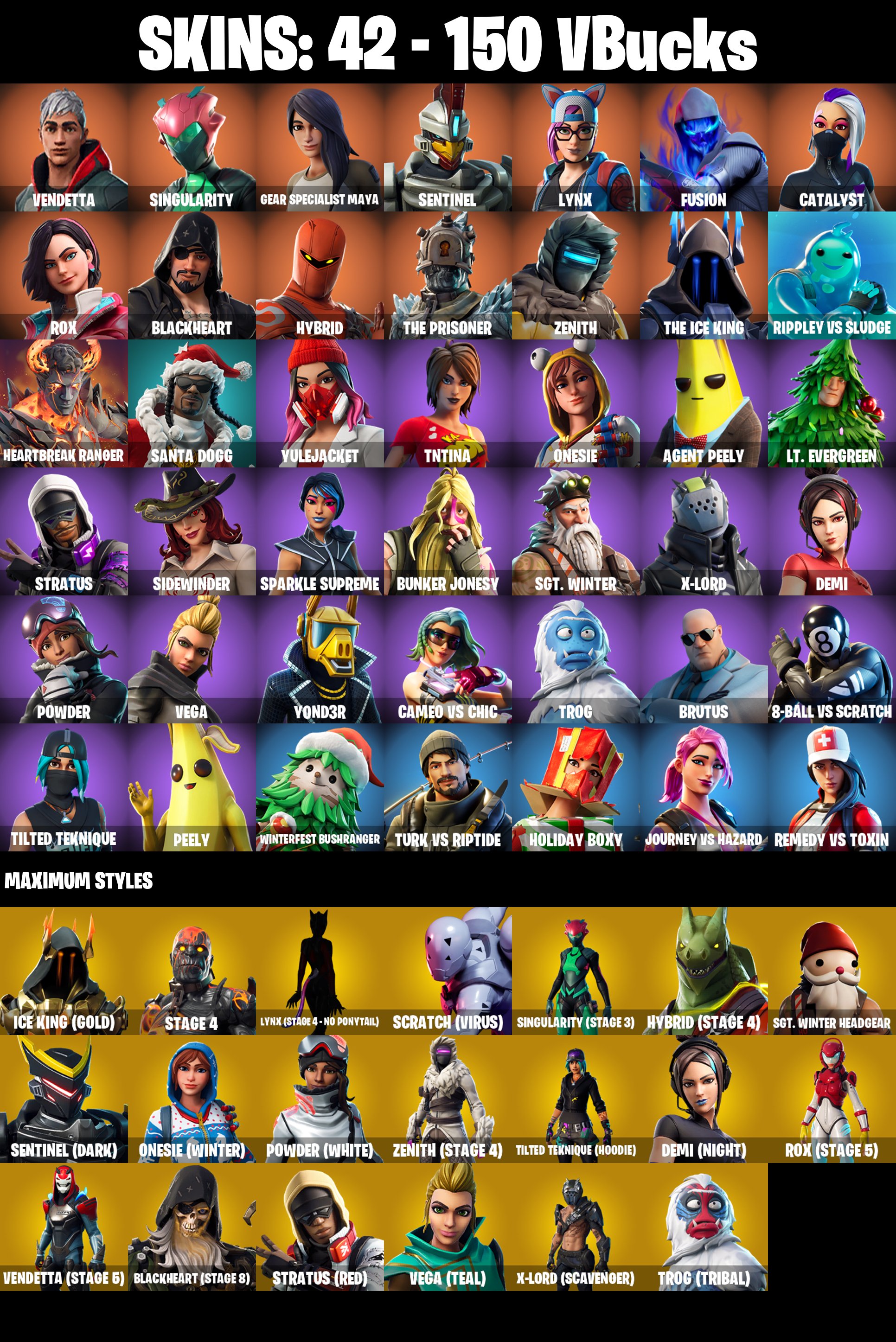 💖 42 скина | Fortnite аккаунт