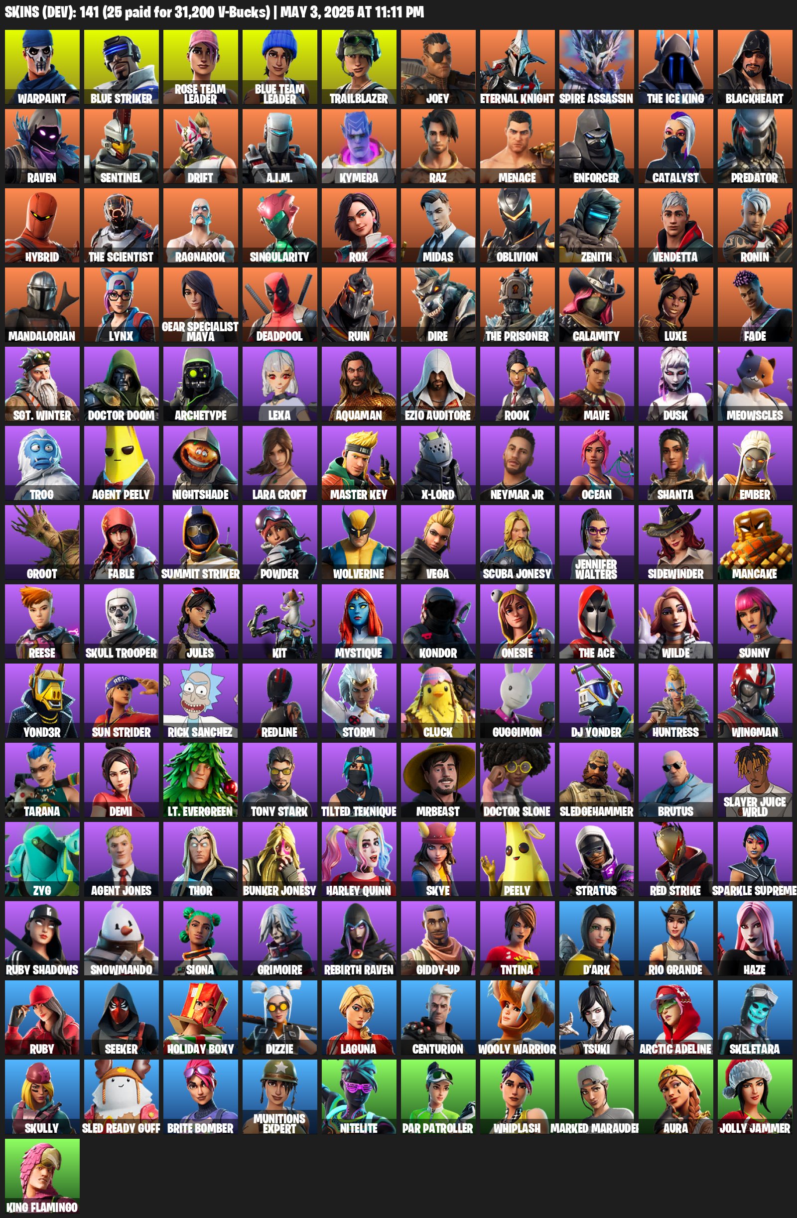 💖141 skins💰Ezio Auditore🌟Bhangra Boogie🌟Astroworld Cyclone🌟