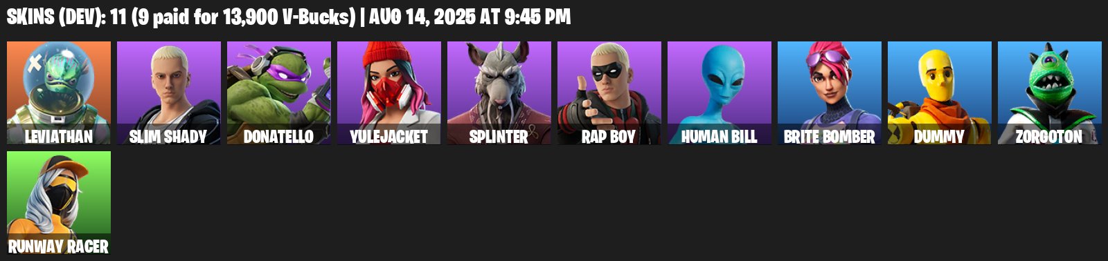 💖 11 skins | 🚀 Fortnite account