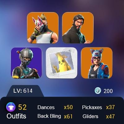 🎨 51 skins | 🌟 Fortnite account