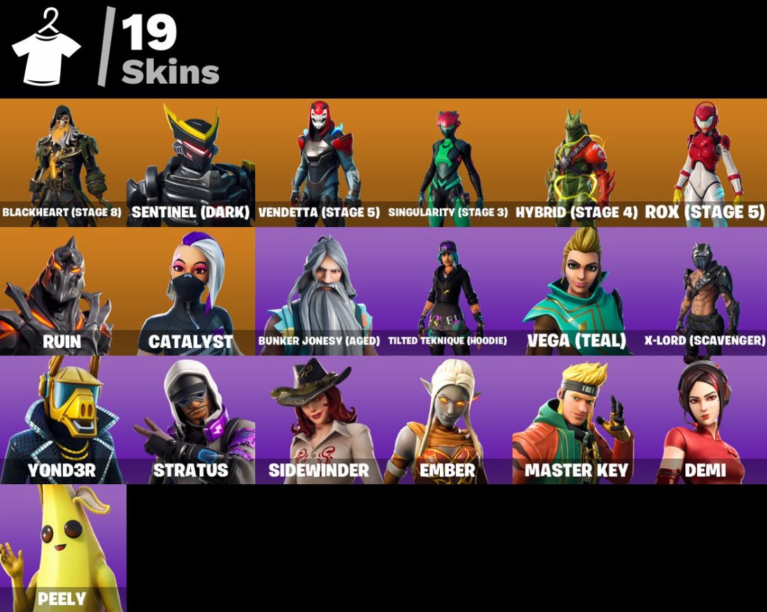 🖤 19 скинов | 🌟 Fortnite аккаунт