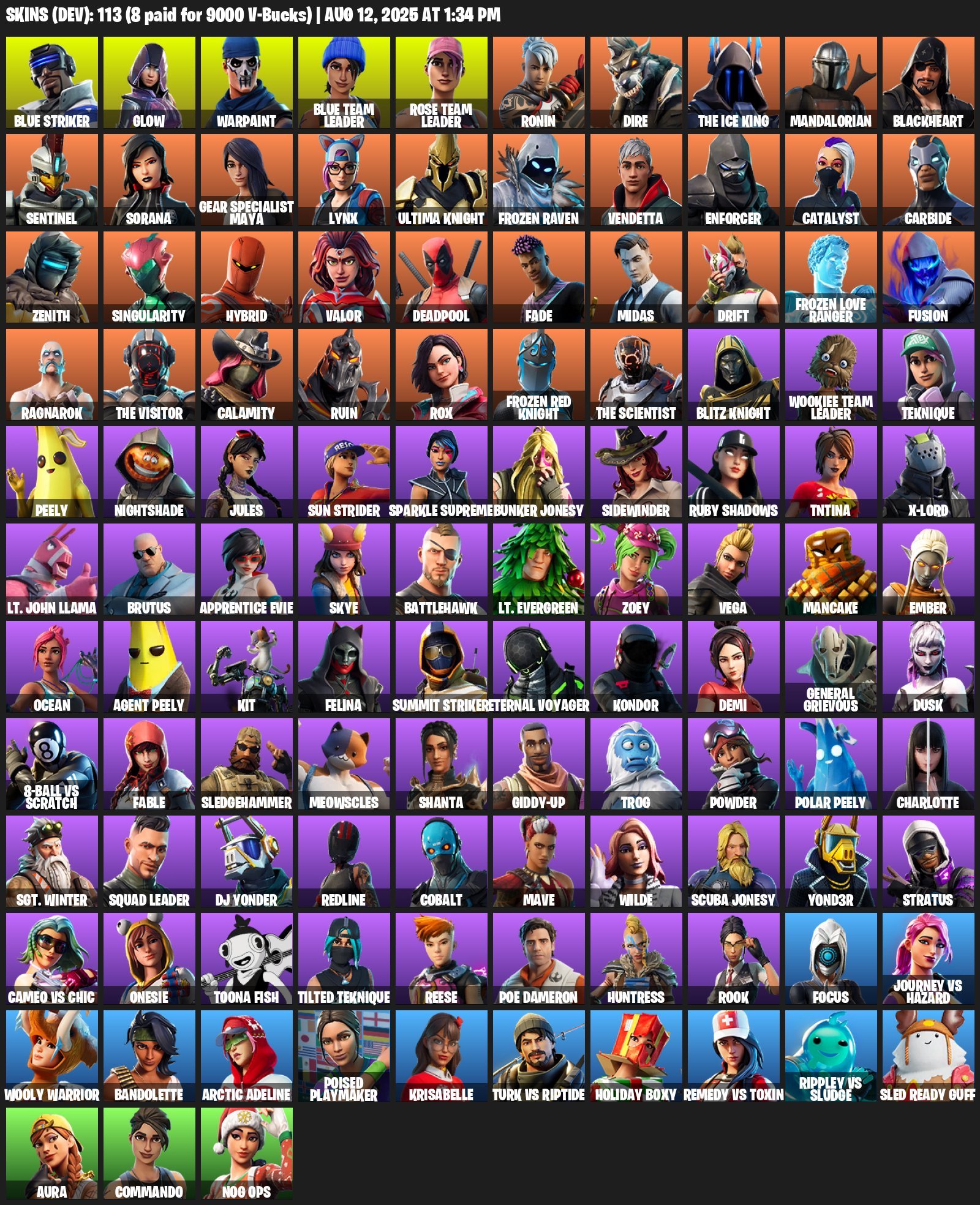 🎨 115 скинов | 🌟 Fortnite аккаунт