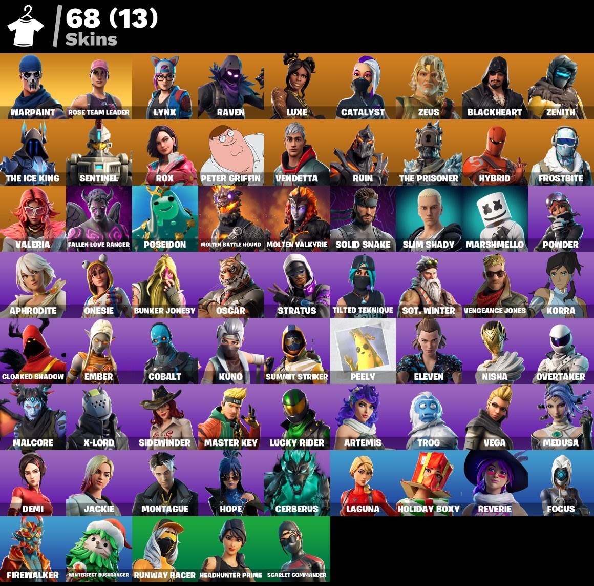 68 skins | OG STW